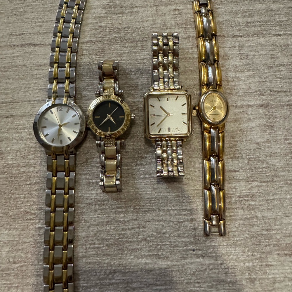 Elegant Two-Tone Women's Watches lot of 4